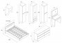 Спальня Асти Кровать 1,4 с ортопедом, с под.мех., б/матраца 2 кат